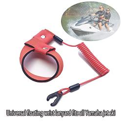 Stop Kill Safety Lanyard Universal Boat Engine Emergency Tether Cord with Wrist Strap Compatible with Yamaha Jet Ski WaveRunner WaveVenture WaveRaider WaveJammer WaveBlaster FX140 (1 Pack)