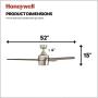 Honeywell 50604-01 Eamon Modern Ceiling Fan, Remote Control, LED, 52 inches, Brushed Nickel
