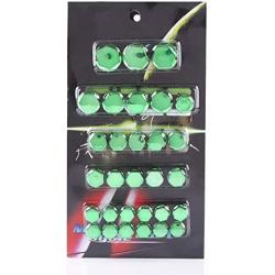 Anauto 30Pcs Motorcycle Motorbike Screw Nut Bolt Cap Cover Decoration for Yamaha for Kawasaki for Honda(Green)