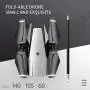 HR Drone with Brushless Motor For Adults,Foldable Drones with 4K FHD Camera Live Video And GPS Return Home,Quadcopter with Altitude Hold,Follow Me,Includes Carrying Bag（Black）