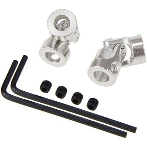 TAKANISHI 2PCS Universal Joint Couplings Connector Metal 5x5mm 6x6mm RC Motor Boat Robot Shaft combination Connector Coupler (6x6mm)