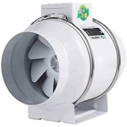LANDUA Duct Fan, Quiet Energy Saving Motor Adjustable Speed Controller，Inline Duct Fan with Speed Controller - Ventilation Exhaust Fan for Heating Cooling Booster
