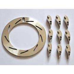 Abcturbo Turbocharger GT37VA GT3782VA Unison Ring Nozzle Ring + 9 Vanes 3C3Z-6C885-A for Ford Powerstroke 6.0 239KW Engine Navistar