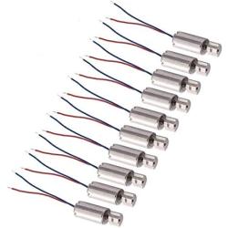 DC1.5-3.7V 6mm x 12mm Vibration Motor Miniature Micro Vibration Coreless Motor 12000RPM Small Electric Motors with 2 Wires - (10 Pcs)