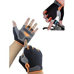 Gel Mens Road Cycling Gloves,Half-Finger Biking Glove,MTB Road Bicycle Gloves,Gel Pad Shock-Absorbing Anti-Slip Breathable Motorcycle Mountain Bike Gloves,Unisex.