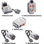 YYUNA Technology Power Function Motorized Kit, 5PCS Building Blocks Power Kit, Including 2 Medium Motors, 1Battery Box(6AAA Batteries Not Included), 1 2.4G Infrared Remote Control, 1 2.4G Receiver