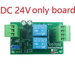 eletechsup Brushed DC Motor Overload Overcurrent Short Circuit Protector Board Forward Reverse Controller Driver Relay Module 12V 24V (DC 24V only Board, 1)