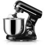 Yoifo 7 Speed Stand Mixer（inclued P Speed）- Peak Power 600W Kitchen Electric Mixer，4.75-QT Tilt-Head Food Mixer with Dough Hook, Whisk, Beater & BPA-Free Dust Cover (Balck)