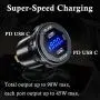 Chargeur Dual PD 45W USB C 2 Ports Waterproof avec Interrupteur, Voltmètre LED et Fusible en Fil pour Voiture, Bateau, ATV, Bus, Camion, RV, Moto. Chargeur Dual PD 45W USB C 2 Ports Waterproof avec Interrupteur, Voltmètre LED et Fusible en Fil pour Voiture, Bateau, ATV, Bus, Camion, RV, Moto.