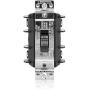 Leviton MS302-DSS 30 Amp, 600 Volt, Double-Pole, Single Phase AC Motor Starter, Suitable as Motor Disconnect, Short Toggle, Industrial Grade, Non-Grounding, Black