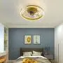 Ventilateur de plafond avec lumière et télécommande, Ventilateur moderne avec 3 pales invisibles, Moteur DC sans bruit réversible pour chambre/salon/bureau/cuisine/véranda (Or) Ventilateur de plafond avec lumière et télécommande, Ventilateur moderne avec 3 pales invisibles, Moteur DC sans bruit réversible pour chambre/salon/bureau/cuisine/véranda (Or)