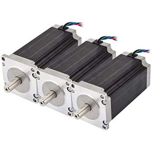 STEPPERONLINE 3PCS 3Nm Nema 23 Stepper Motor 4.2A 4-wires 10mm Shaft DIY CNC Mill Lathe Router
