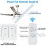 Modern Ceiling Fans with Light, Reversible, 5 Stainless Steel Blades, Three Speeds 3 Light Changes, Indoor, Silent, Energy Saving, Home Decor, 48 Inch