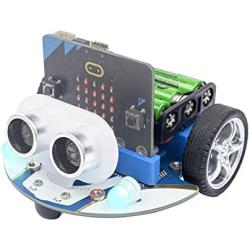 ELECFREAKS microbit Mini Cutebot Kit Compatible with BBC Micro:bit V2 and V1, DIY Programmable Robot Car Kit, STEM Educational Project, Graphical Makecode Coding Car with Tutorial (Without Micro:bit)