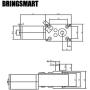 BRINGSMART 12V 40rpm DC Worm Gear Motor 40kg.cm Self-locking Reversed Engine Mini Turbine Geared Motor for DIY Robot Rotating Table Door Lock Curtain Machine (12V 40rpm)