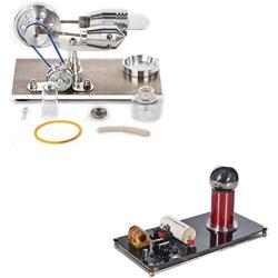 Sunnytech Hot Air Stirling Engine Motor Model Spark Gap Tesla Coil SC010-WH12