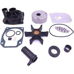 Boat Motor 432955 432956 777804 438602 438591 0432955 0432956 0438602 0438591 0777804 Water Pump Repair Kit with Housing for Evinrude Johnson OMC BRP 60HP 65HP 70HP 75HP Outboard Engine, fit 18-3389