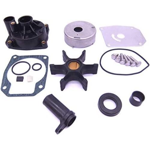 Boat Motor 432955 432956 777804 438602 438591 0432955 0432956 0438602 0438591 0777804 Water Pump Repair Kit with Housing for Evinrude Johnson OMC BRP 60HP 65HP 70HP 75HP Outboard Engine, fit 18-3389