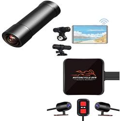 VSYSTO HD 1080P No Screen Motorcycle Dash Cam & 2K Portable Motorcycle Bike Helmet Camera