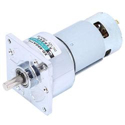 DC 12V/24V 35W Micro-Reduction Gear Motor Metal Gear Motor Speed Adjustable CW/CCW Suitable for Office, Home Automation, Production Renovation, Safety Equipment(12v30 Turn)
