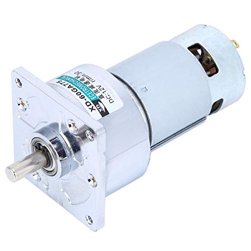 DC 12V/24V 35W Micro-Reduction Gear Motor Metal Gear Motor Speed Adjustable CW/CCW Suitable for Office, Home Automation, Production Renovation, Safety Equipment(12v30 Turn)