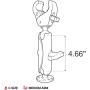 RAM Mounts RAP-404-202U Tough-Claw Medium Clamp Double Ball Mount with Round Plate with Medium Arm for Rails 1