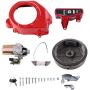 MOFANS Starter Motor Kit Fit For Compatible With GX200 6.5HP GX160 5.5HP Starter Motor With Solenoid Flywheel With Ring Gear Key Switch Box With Keys Charging Coil Mounting Bolts