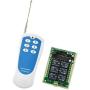 DC 12V 1000M 6-Channel Wireless Remote Control Switch White Blue Transmitter