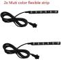 Kingshowstar 2PCS Flexible LED Strip Light and 2 PCS 1 Female to 2 Male Splitter for Motorcycle LED Light Kit