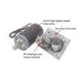 ViaGasaFamido Worm Gear Motor, DC High Torque Motor, Metal Reduction Gearbox Motor Reversible Electric Turbo Speed Reduction Motor with Ball Bearing 24V 8mm Shaft(100RPM)