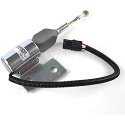 3964627 3991167 SA-4941-12 12V Stop Solenoid Valve - SINOCMP Cut Down Solenoid for Cummins 4BT Case 550h Dozer Diesel Engine Shutdown Solenoid 3 Month Warranty