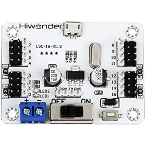 LewanSoul Hiwonder 16 Channel PWM Servo Motor Driver Board Module Controller with Over-Current Protection USB Port for Robot DIY