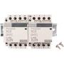 Shopcorp 40 Amp 8 Pole (4 Pole x 2) Normally Open, 110/120VAC Coil (Silent Operation), Motor Load 40A and Lighting Load 63A Contactor Bundle with DIN Rail, 35 x 150 mm and 2#10 Screws