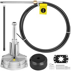 Mophorn Outboard Steering Kit 16 Boat Steering Cables 16 Feet Boat Steering System 3/4 Shaft for Boats
