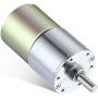 Greartisan DC 12V 100RPM Gear Motor High Torque Electric Micro Speed Reduction Geared Motor Centric Output Shaft 37mm Diameter Gearbox