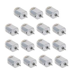 Fielect 15Pcs DC Motor 3V 20400RMP Mini Electric Motor Round Shaft Miniature Micro Motors for RC Boat DIY Airplane Toys Model DIY Hobby