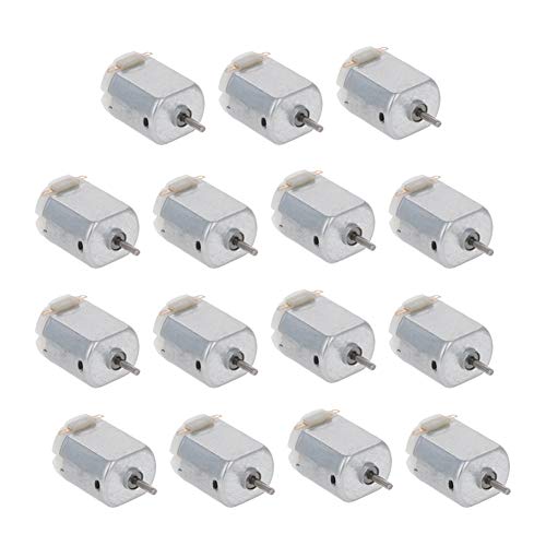 Fielect 15Pcs DC Motor 3V 20400RMP Mini Electric Motor Round Shaft Miniature Micro Motors for RC Boat DIY Airplane Toys Model DIY Hobby