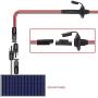 2ft/60cm Solar Conector to SAE Adapter 10AWG Cable + 2ft/60cm 10 AWG Solar Weatherproof SAE Socket Sidewall Port