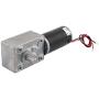 sourcing map Worm Geared Motor DC 12V 60RPM 8mmx15mm Dual D-Shape Shaft Electric Power Turbo Silver Tone