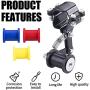 CNCMOTOK Universal Motorcycle Chain Adjuster Tensioner Guide with three Backup guide wheels Dirt Pit Pro Dirt Bike 4 wheeler