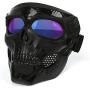 PiscatorZone Motorcycle Goggles Skull Face Mask Paintball Ski&Riding Halloween