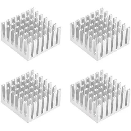 uxcell Electronic Radiators Heatsink for MOS GPU IC Chip Silver 28 x 28 x 15 mm 4pcs