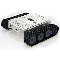 SZDoit Professional TP200 Metal Track Crawler Robot Chassis, Robot Tank Car Chassis Kit with DC High Torque Motor with Encoder, Remote Control Robotic Platform, DIY RC Toy for Arduino Project Kit