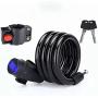 Bike Lock Cable,4 Feet Bike Cable Lock with Key,Bike Key Lock with Mounting Bracket,Motorcycle Locks,Security Levels 1-5, Key and Combination Options(Black)