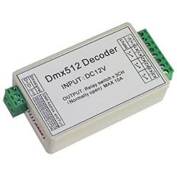 3 Channel 5A DMX512 Decoder Controller Relay Switch Kit DIY Converter DMX Dimmer Relay With Protective Shell