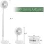 Portable Standing Fan with Remote Controller, 7.5