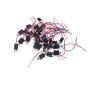 Xnrtop 20Pcs DC 3V 3500RPM Pager Cell Phone Micro Vibration Motor 4mm x 8mm(Black)
