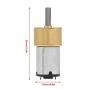 DC 6V Gear Motor, 14MM N20 High Torque Electric Micro Speed Reduction Geared Motor for Robot DIY (600RPM)