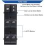 Obaee 25401-9N00D Front Power Window Switch Master Button Control Compatible with 2009-2012 Nissan Maxima, Infiniti 2007-2008 G35/ 2009-2013 G37/ 2011-2012 G25/ 2015 Q40 Orange Backlight 4 AUTO