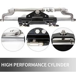 Winibo ZA0350V2 Boat Hydraulic Outboard Steering Kit with Helm Pump, Compact Cylinder, Tubing for Engines up to 350HP